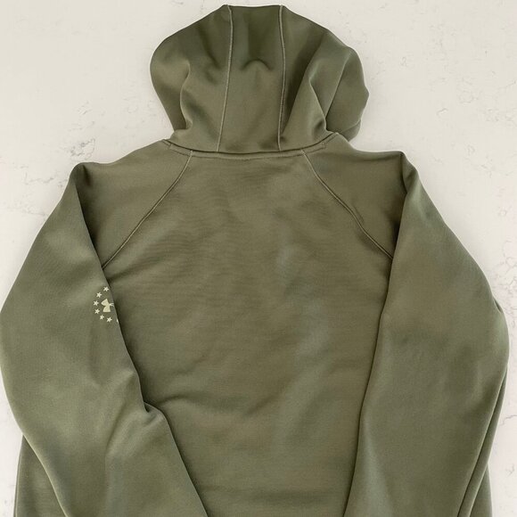 Under Armour Storm 1 Hooded Fleece Lined Sweatshirt Kangaroo Pouch Green Sz S - Picture 9 of 11